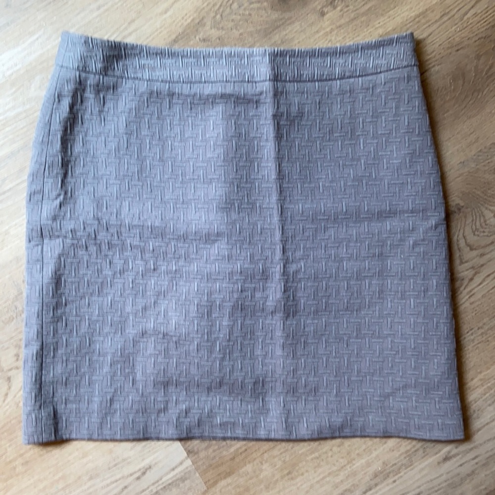 Textured Gray Ann Taylor Loft Skirt